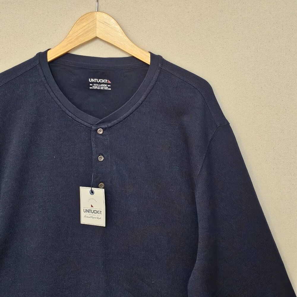 NWT UNTUCKit Veneroso Heavyweight Henley XXXL